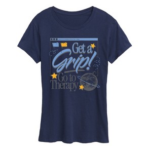 Women's - Instant Message - Get a Grip Inspirational Short Sleeve Graphic T-Shirt - 1 of 4