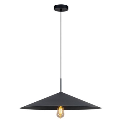LLHZSY Farmhouse Single Rustic Pendant Ceiling Light Fixture, Black-W25 3/5"