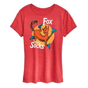 Women's - Dr. Seuss - Fox In Socks Jumping Short Sleeve Graphic T-Shirt - 1 of 4
