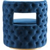 Meridian Furniture,Theo Navy Velvet Accent Chair - 3 of 4