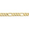 Black Bow Jewelry Men's 8.75mm, 10k Yellow Gold, Concave Figaro Chain Bracelet - 2 of 4