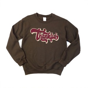 Simply Sage Market Women's Graphic Sweatshirt Thankful Retro - 1 of 2