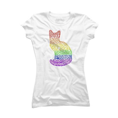 Adult Design By Humans Pride Rainbow Cat Maze By MisoKnotty T-Shirt