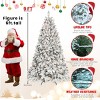 Flocked Pre-Lit Artificial Christmas Tree, Faux Xmas Tree with LED Lights, Snowy PVC Tips, Pine Cones, Hinged Structure - Koiai - 4 of 4