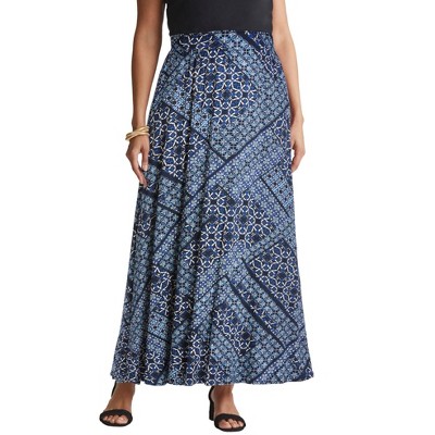 Jessica London Women's Plus Size Everyday Stretch Knit Maxi Skirt