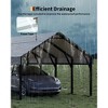 13'x26'x11' Oversized Metal Carport, Steel Heavy Duty Carport for All-Weather, Permanent Shelter for Boats, Pickup Trucks, and Tractors, N.W. 780 Lbs - 2 of 4