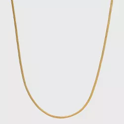 14K Gold Plated Herringbone Chain Necklace - A New Day™