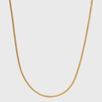 14K Gold Plated Herringbone Chain Necklace - A New Day™