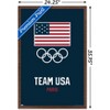 Trends International Team USA - Logo Blue Framed Wall Poster Prints - 3 of 4