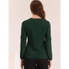 INSPIRE CHIC Women's Chiffon Semi Sheer Keyhole Neck Elegant Work Blouse - 4 of 4