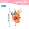 Unique Bargains Satin Rose Bloom Greenery Comfortable Wrist Strap Corsage For Party Wedding 6 Pcs - 2 of 4