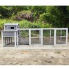 150" Extra Large Outdoor Wooden Chicken Coop with Rust,2 Nesting Boxes & 5 Perches,Durable Hen House for Backyard Poultry-Maison Boucle - 3 of 4