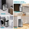 Home Zone Living 12 Gallon Slim Stainless Steel Kitchen Trash Can with Step Pedal and Soft Close Lid, Silver - 3 of 4