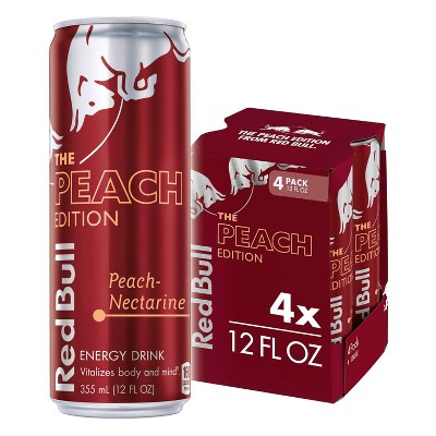 Red Bull Peach Edition Energy Drink - 4pk/12 fl oz Cans