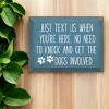 Slickblue Rustic Dog Warning Sign, Solid Knotty Pine Wood, 9x12 Wall Art, Entryway Humor Style - 3 of 3