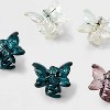 Clear Butterfly Mini Claw Hair Clip Set 10 pc - Wild Fable™ Pink/Purple/Black - 3 of 3