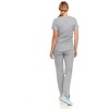 MediChic Women's V-Neck Scrub Set Straight Leg Six Pocket Cargo Scrub Pants with 4-Way Stretch Scrubs Sets - 2 of 4