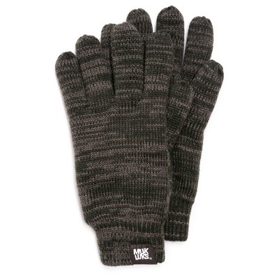 Muk Luks Men's Marl Gloves, Sleeping Forest/battleship, Os : Target