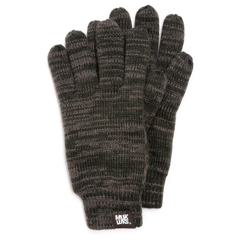 MUK LUKS Men's Ribbed Gloves, 1 of 3