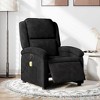 vidaXL Electric Massage Recliner Chair - Wingback Black Velvet Armchair with Vibration Function & Motorized Recline for Living Room/Bedroom - 2 of 4