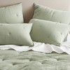 AENKYO Quilt Set, King 3-Piece Cotton Gauze Embroidered Bedding, Crinkled Textured All-Season Comfort - 4 of 4