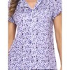 Casual Nights Women's Rayon Printed Short Sleeve Capri Pajama Set - 4 of 4
