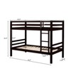 FONTOI Twin over Twin Bunk Bed with Thick Posts, Bunk Bed with Guardrail and Ladder for Kids, Teens, No Box Spring Needed, Black, 79.4"*61.8"*43.5" - 3 of 4
