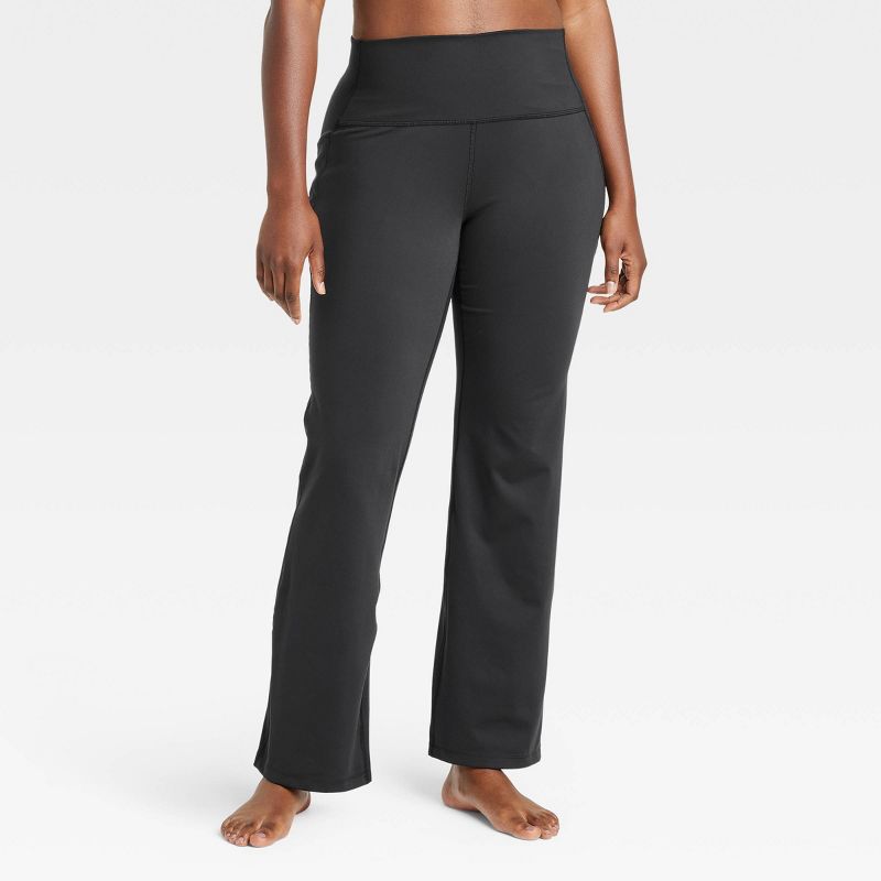 Women's Brushed Sculpt Curvy Pocket Straight Leg Pants - All In Motion™, 4 of 7