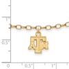Black Bow Jewelry 14k Yellow Gold Plated Sterling Silver Texas A&M Aggies NCAA Anklet 9 Inch - 2 of 4