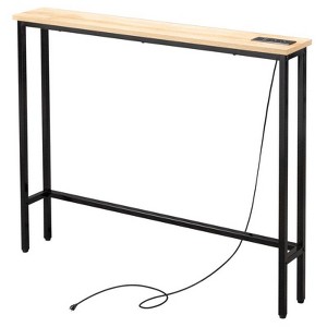 Rust Brown 1pcs Triamine Iron 100*15*79cm Entryway Table with Plugs - 1 of 4