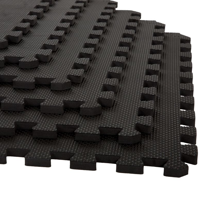 Foam Mat Floor Tiles, Interlocking EVA Foam Padding by Stalwart - Soft Flooring for Exercising, Yoga, Camping, Kids, Babies, Playroom - 6 Pack, 1 of 7