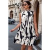 I AM A FASHION JUNKY Plus Random Print Sleeveless Back Knot Dress - 3 of 4