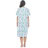 Casual Nights Women's Snap-front House Dress Short Sleeve Woven Duster Housecoat Lounger Sleep Dress - 4 of 4