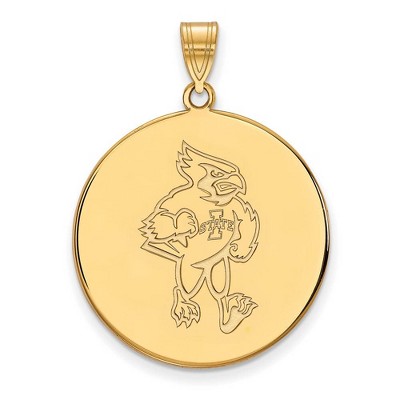 Black Bow Jewelry 14k Yellow Gold Iowa State Cyclones NCAA Extra Large Pendant