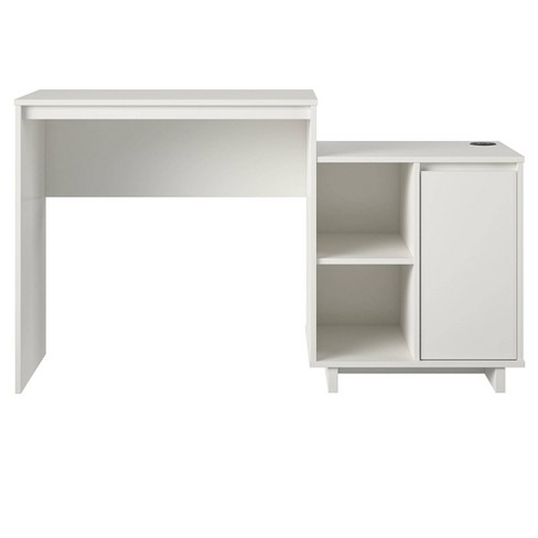 Cabinet and outlet desk combo