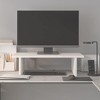 Aghana Digitals Minimalist White Solid Pinewood Monitor Riser - 19.7x10.6x5.9 Inch Wooden Desktop - 3 of 4