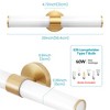 POWLIG 19.87-in 2-Light Gold Modern Dimmable Wall Sconce with Milky White Glass Shade - 4 of 4