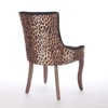 GDFStudio Mike Mid-Century Modern Fabric Upholstered Rubberwood Dining Chairs (Set of 2) - 3 of 4