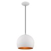 Livex Lighting Piedmont 1 - Light Pendant in  White - 4 of 4