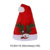 Unique Bargains Christmas Hat Polyester Non-Woven Fabric Red 10.83"x15.35" 1 Pc - 3 of 4