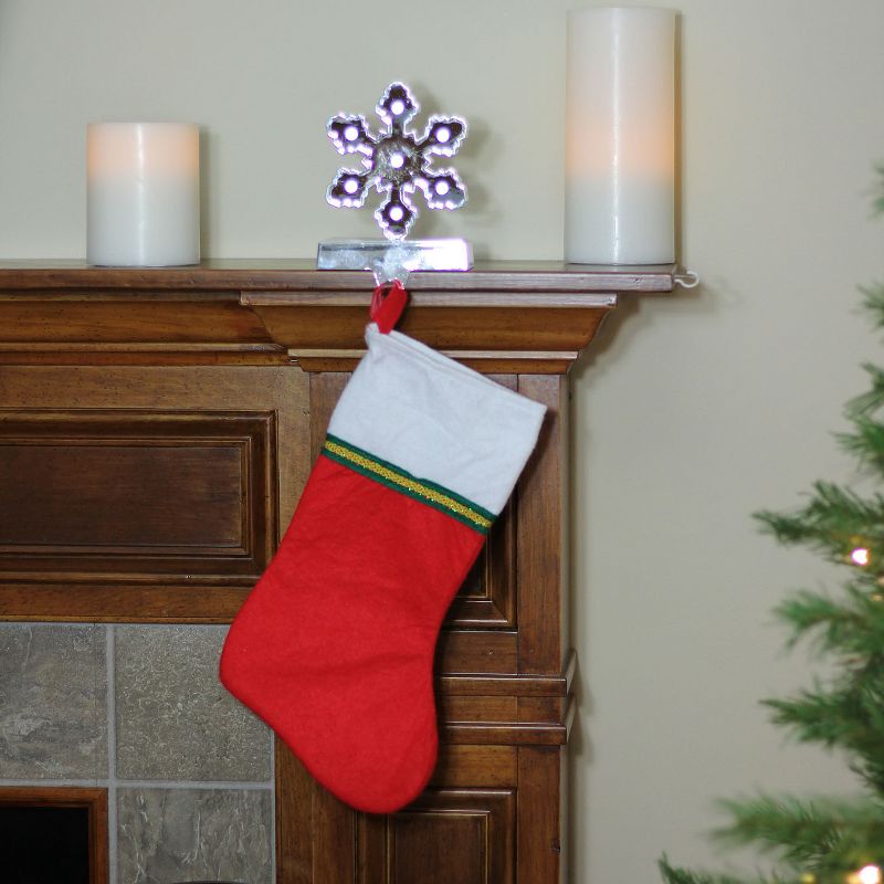 Northlight Traditional Christmas Stocking with Ribbon Trim - 16" - Red and White, 2 of 3