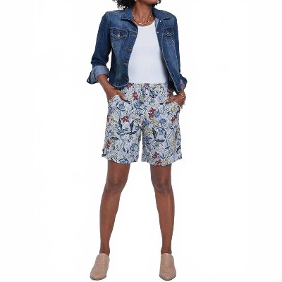 Women's Patterned Shorts With Elastic Waist - YMI