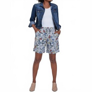 Women's Patterned Shorts With Elastic Waist - YMI - 1 of 4