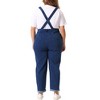 Agnes Orinda Women's Plus Size Adjustable Strap Cross Back Denim Jumpsuits - 4 of 4