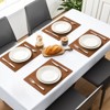 Aoibox Vinyl Placemats Set of 6 - Faux Leather Waterproof Oil-Proof Wipeable PU Heat Resistant Reversible Table Mats for Kitchen Dining Outdoor - 2 of 4