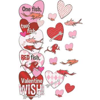 Eureka Dr. Seuss One Fish, Two Fish Valentine's Day Wish All-In-One Door Decor Kit