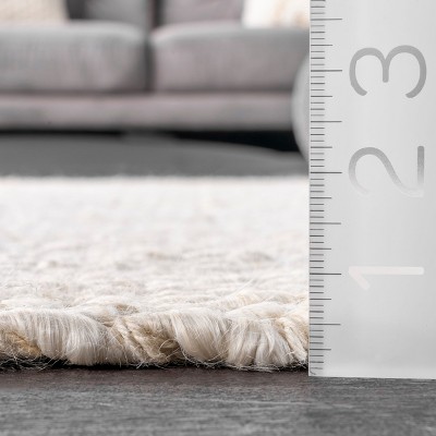 Handmade Off-White Jute Rectangular 4' x 6' Area Rug