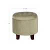 Large Round Tufted Storage Ottoman - HomePop - image 2 of 4