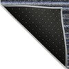 Denim Blue And Gray Striped Washable Indoor Outdoor Area Rug - 4 of 4