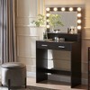 Makeup Vanity Desk, Vanity Table Set, Touch-Controlled Mirror With 3 Lighting Modes, 11 Bulbs, Retro Dressing Table With 2 Spacious Drawers - 4 of 4